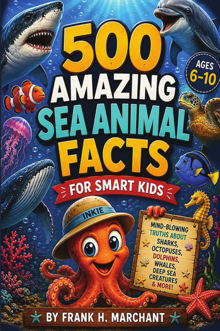 500 Amazing Sea Animal Facts for Smart Kids book cover