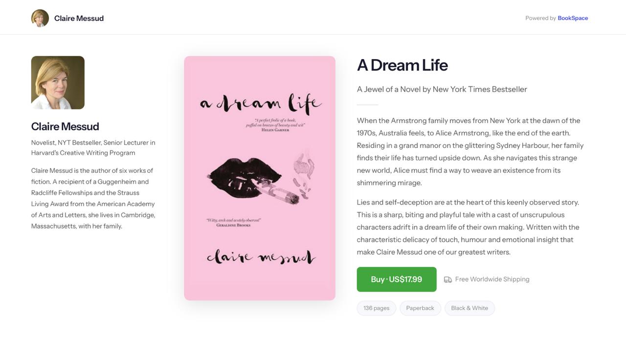 Claire Messud's Books.by storefront — light theme